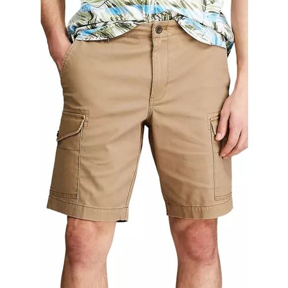 Chaps Beige Khaki Cargo Front & Side Pocket Classic Shorts 32 - Picture 1 of 10
